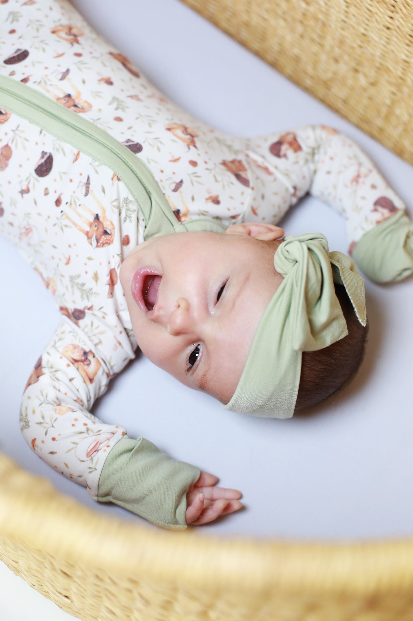 Miaoberry Bamboo Sleepers Newborn Bundle – Woodland Forest Animals Print