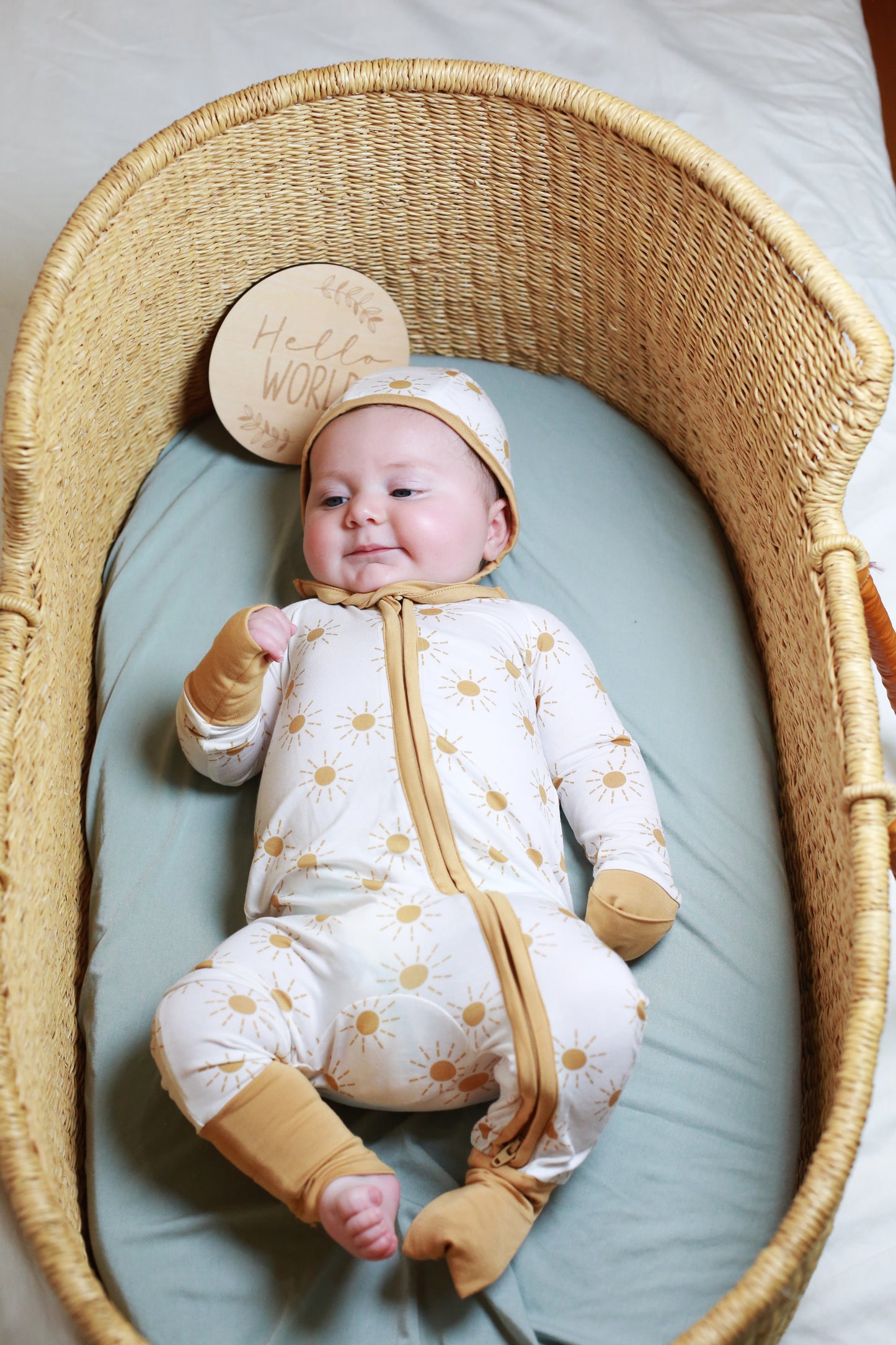 Miaoberry Bamboo Sleepers Newborn Bundle – Sunshine Print