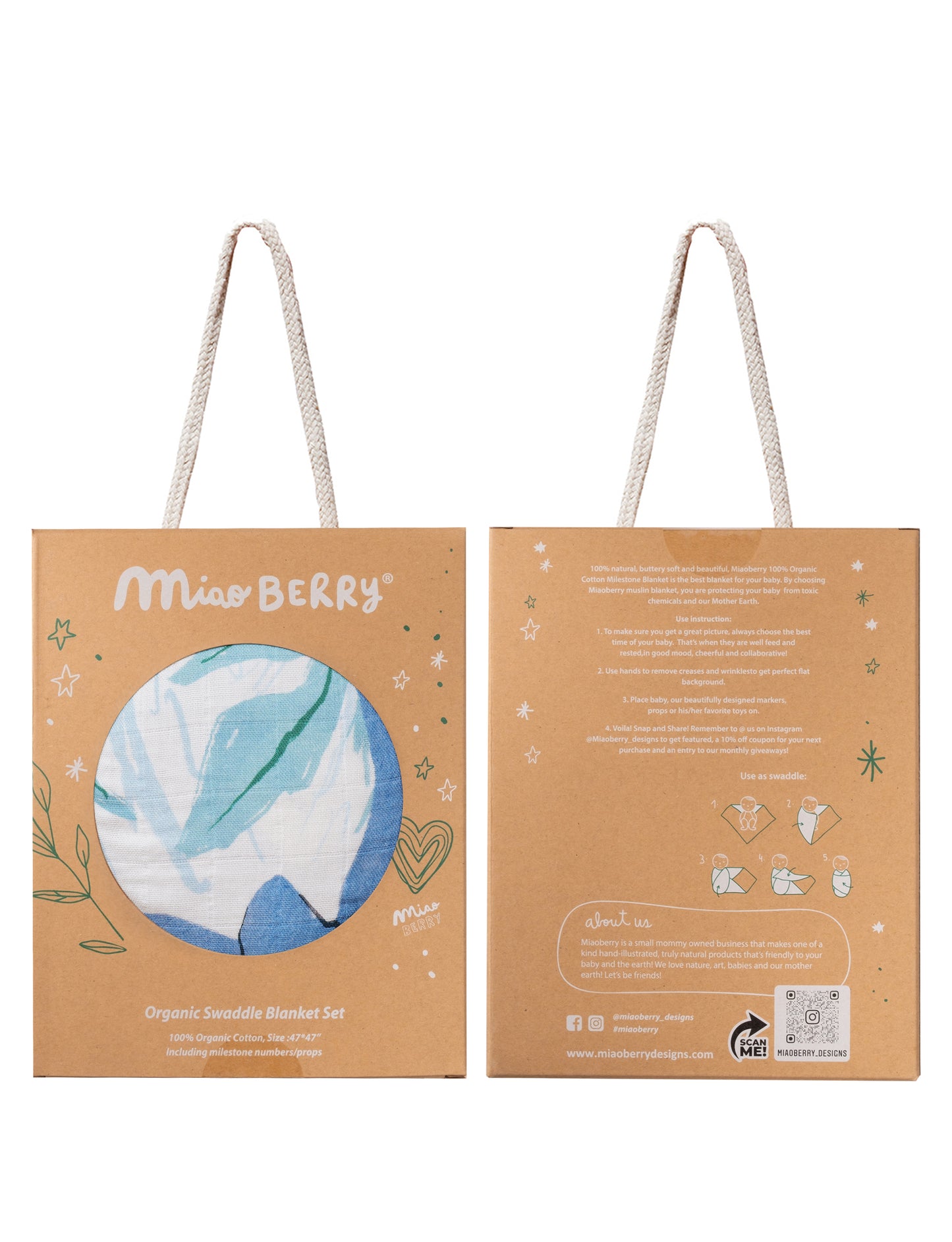 Organic Cotton Muslin Milestone Blanket| Safari(Africa)