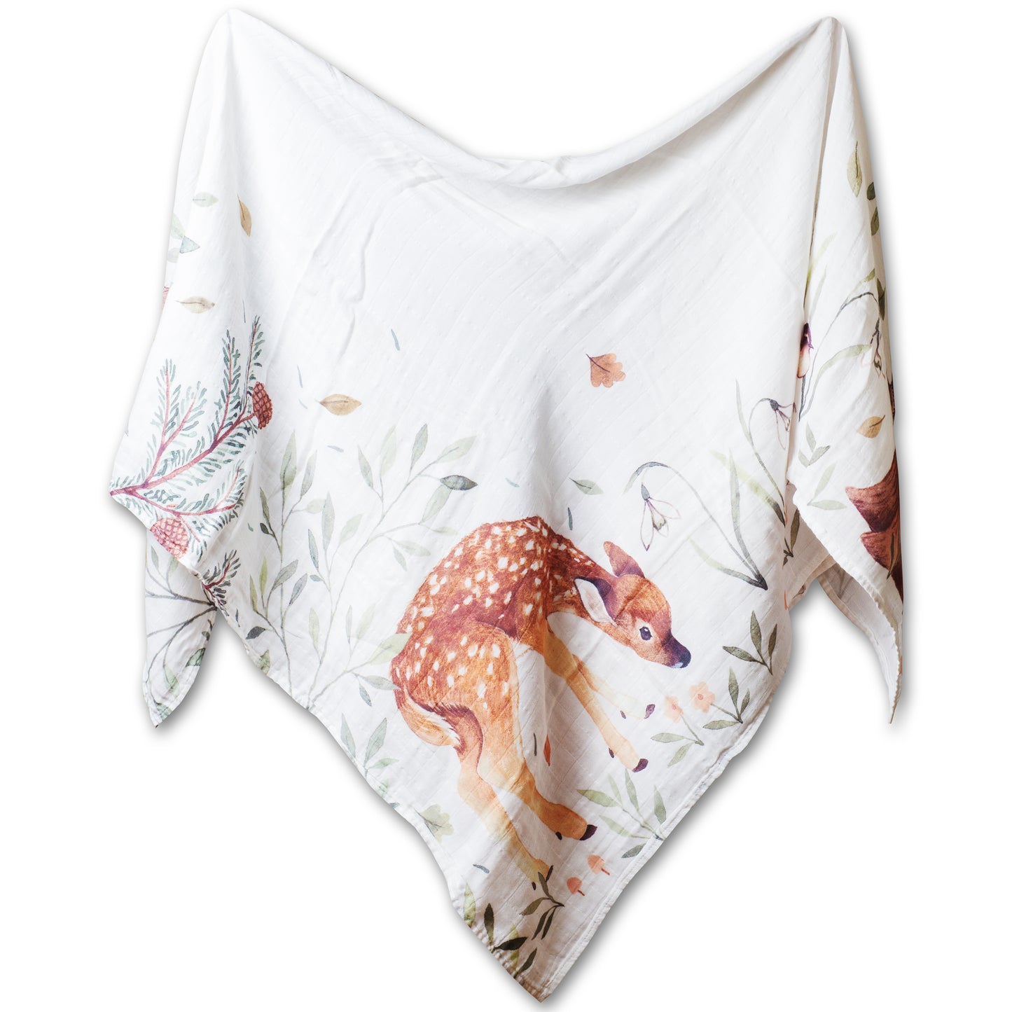 Organic Cotton Muslin Milestone Blanket| Woodland