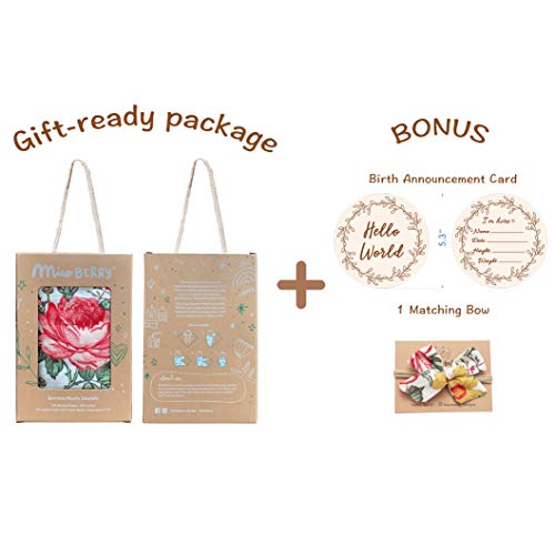 Bamboo Cotton Muslin Swaddle Blanket Set| Vintage Floral