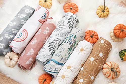 Organic Baby Monthly Milestone Blanket| Rainbow