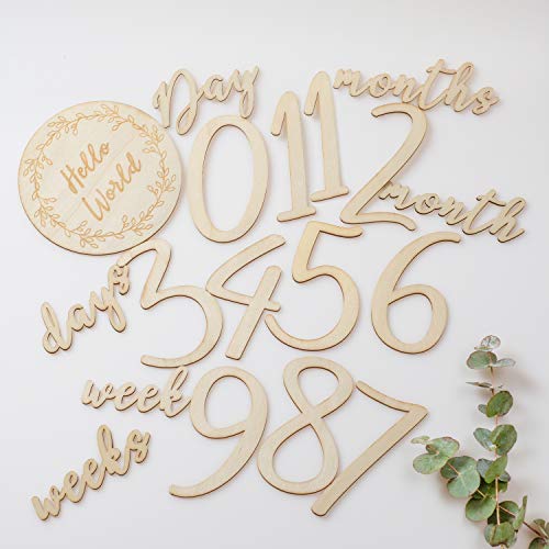 Wooden Milestone Numbers