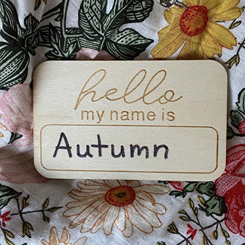 Personalized Wood Birth Announcement Hello My Name is