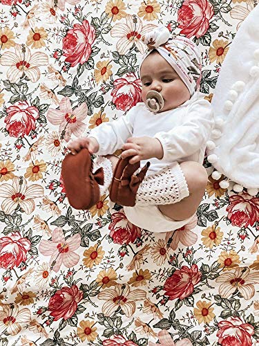 Bamboo Cotton Muslin Swaddle Blanket Set| Vintage Floral