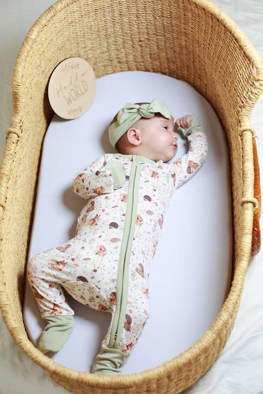 Miaoberry Bamboo Sleepers Newborn Bundle – Woodland Forest Animals Print
