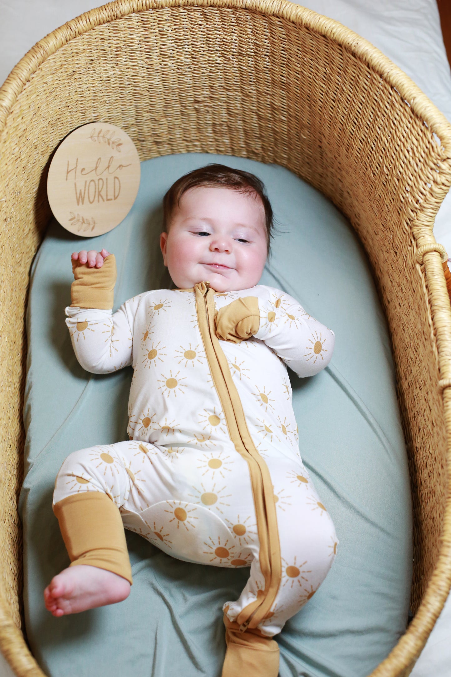 Miaoberry Bamboo Sleepers Newborn Bundle – Sunshine Print