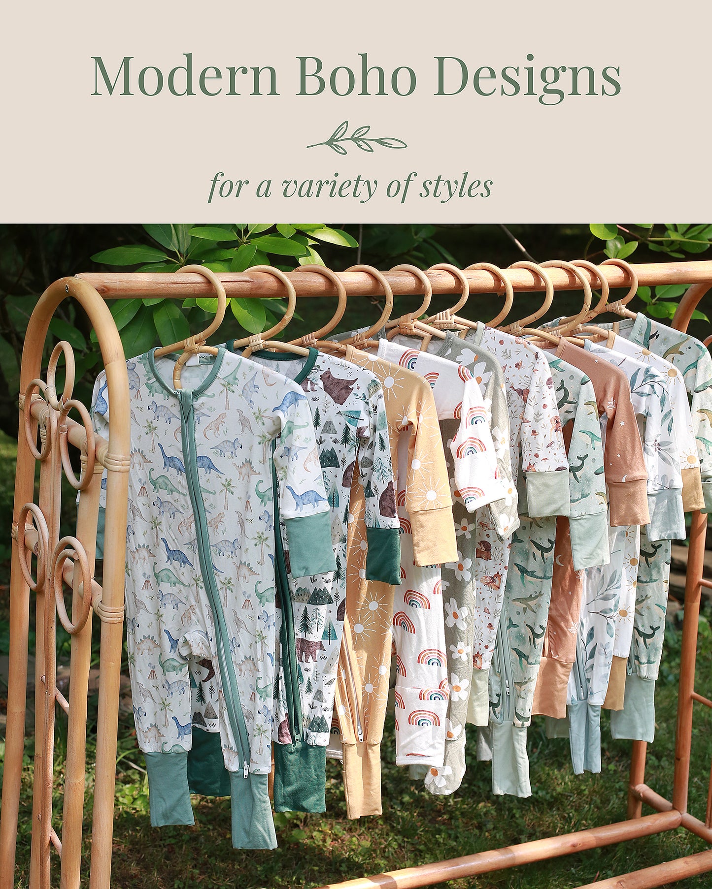 
Miaoberry's collection of boho design patterns including sunshine, rainbow, whale, woodland, eucalyptus and bear
